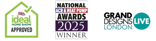 Ideal Home Show Approved · National ACR Awards 2025 Winner · Grand Designs Live